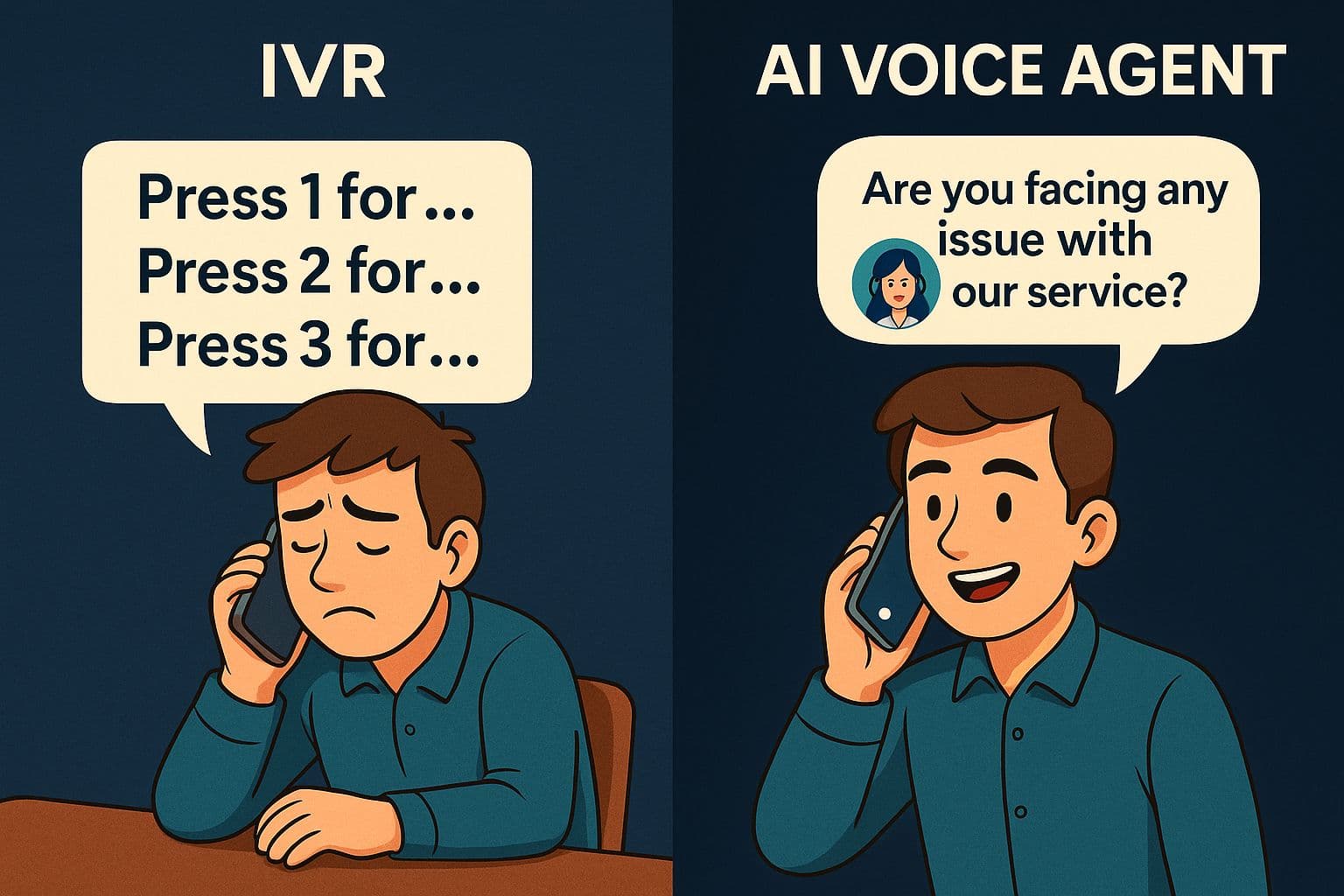 IVR Vs AI Voice Agent